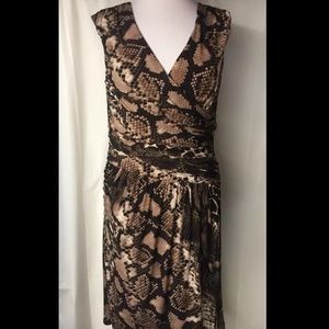 RALPH LAUREN SNAKESKIN RUCHED DRESS
